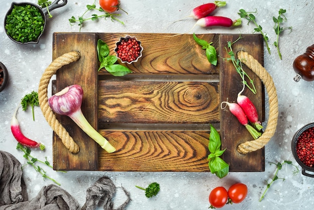 Składniki i deska do krojenia